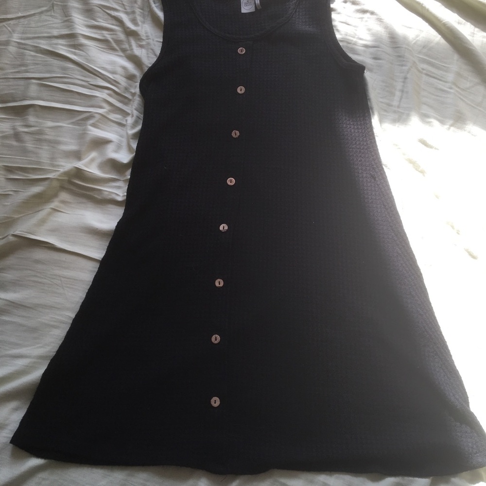 Comfy casual black thermal sundress
